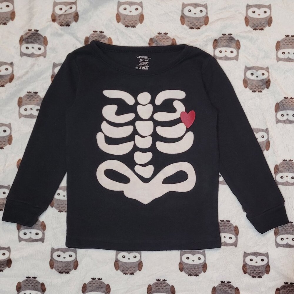 $1 | 12-18m | Long Sleeved "Skeleton" Shirt